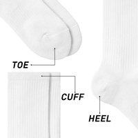 Chaussettes en coton à logo personnalisé pour hommes et femmes