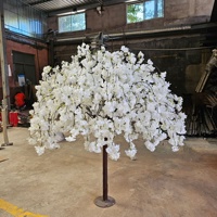 Arbre à fleurs de cerisier artificiel suspendu haut de gamme, personnalisé, de 2 m, avec branches interchangeables, pour la décoration extérieure des centres commerciaux