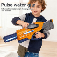 Pistolet à eau double colonne pour garçons, jeu de tir extérieur cool, pistolet à eau électrique en plastique pleine puissance pour enfants avec lumière