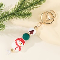 Nouveau porte-clés en perles de silicone, pendentif tendance, bracelet de Noël, accessoire de mode, bijoux DIY
