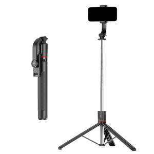 F15 2025 Nouveau bâton de selfie trépied de 1,7 m de long avec poignée texturée antidérapante et résistante à la transpiration, avec pince pour téléphone détachable - Product Image 1