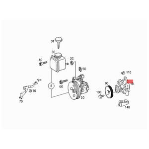 Bomba de Dirección Asistida A0024669301 para <span class=keywords><strong>Mercedes</strong></span>-Benz Clase C (W203/S203) 203 004 (CL203) C200/C220 CLK (C209) <span class=keywords><strong>220CDI</strong></span>/270 Clase <span class=keywords><strong>E</strong></span> (W211) - Product Image 2