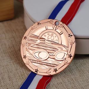 Medallas de Natación Profesionales PIN PIN, Metal Duradero, Grabado con Relieve, Chapado en Oro/Plata/Bronce, Impresión Tipográfica - Product Image 4