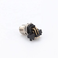 Adaptateur circulaire M12 étanche IP67 à codage A, boîtier en laiton, nylon, montage de câble mâle/femelle sans soudure, 4/5/8 broches, alimentation 60V-250V