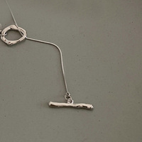 Collier en acier inoxydable avec fermoir OT, pour femme, chaîne longue de luxe léger, accessoires de mode