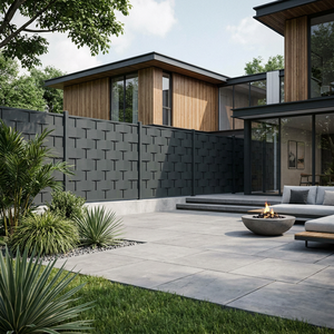 Clôture de jardin en treillis soudé en fer galvanisé <span class=keywords><strong>rigide</strong></span>, recouvert de PVC, courbé en 3D, avec base en <span class=keywords><strong>béton</strong></span>, hauteur 2,4 m, <span class=keywords><strong>pour</strong></span> la sécurité domestique, permanente - Product Image 6