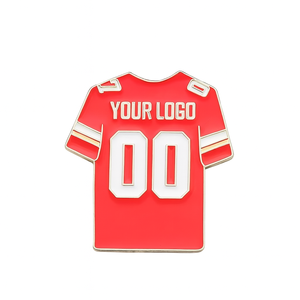 Équipe de football à collectionner en métal émail doux insigne en alliage de zinc forme de maillot Logo personnalisé personnalisé fan de sport épinglette - Product Image 1