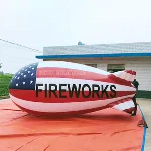 American Flag Patriot Inflatable Fireworks Helium Blimp/Plane Balloon For Sale