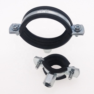 M8+M10 pipe clamps with pvc rubber and plastic anchor Metal Pipe Supporting Perforated Clamps Carpenter Tools