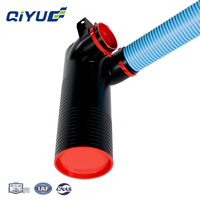 Connecteur de tuyau d'air PE de type douille, à double canal, pour conduit d'air frais CVC, 90 mm, raccord de ventilation, vente chaude
