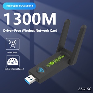 Dual-Band Gigabit 1300Mbps không dây Card mạng USB <span class=keywords><strong>Wifi</strong></span> Receiver Drive-miễn phí cho máy tính xách tay bên ngoài 5G Phụ Kiện máy tính - Product Image 2