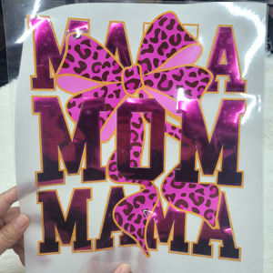 Ologramma Love mamma sbuffo in vinile trasferimento di ferro su Bling strass motivo di allegria Design per abbigliamento - Product Image 4
