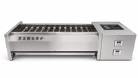 Parrilla Eléctrica Comercial de Acero Inoxidable para Asar a la Brasa, Ideal para Brochetas de Cordero y Restaurantes de Mariscos