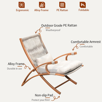 Chaise longue pliante d'extérieur moderne Meiqi, cadre en alliage d'aluminium résistant aux intempéries, 2 en 1, inclinable, écologique pour le jardin et les loisirs