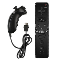 Motions Plus pour télécommande Wii et contrôleur Nunchuk avec étui en silicone et dragonne pour Nintendo Wii et Wii U