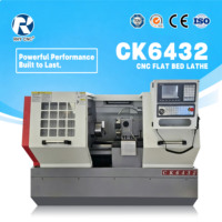 Tour à lit plat de haute précision CK6432, guidage à induction Fanuc, précision de répétabilité de 0,01 mm, garantie 1 an, neuf
