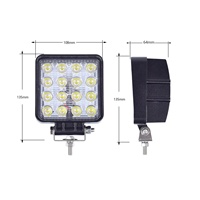 SMBX Factory OEM E-mark 48W 4,3 pouces carré 10-30V LED Work Light pour camion, tracteur, conduite tout-terrain