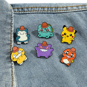 Nouvelle vente chaude en gros mignon dessin animé Pok e mon métal Badge animal de compagnie elfe broche accessoires - Product Image 3
