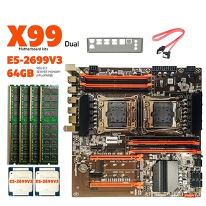 เมนบอร์ด Dual X99 พร้อมซีพียู LGA 2011-3 XEON 2699V3 *2 ตัว พร้อมชุดหน่วยความจำเซิร์ฟเวอร์ 4*16GB = 64GB DDR4 2133MHz เมนบอร์ด X99 - Product Image 3