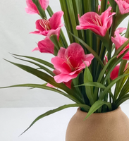 Fleurs de gladiolus artificielles à toucher réel, échantillon gratuit, prix compétitifs, faible MOQ, pour Noël, mariage, intérieur - Vente en gros