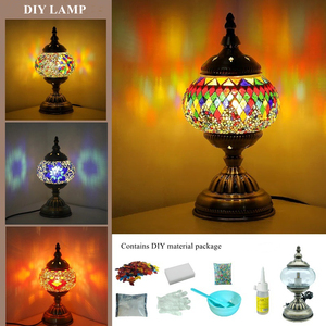 Handmade Iron E14 Traditional DIY Mosaic Lamp Kit <strong>Turkish</strong> Style Stained Glass Night <strong>Light</strong> for Bedroom Home Decorative Gift - Product Image 4