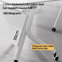 Nouveau design de bureau d'étude pliable minimaliste pour le bureau, la salle de classe et la maison - Modulaire, portable et facile à assembler
