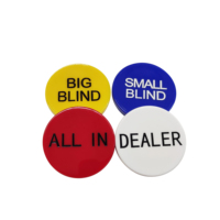 Ensemble de jetons de poker personnalisés : Dealer, All In, Blind, Plusieurs tailles et couleurs disponibles, personnalisation acceptée, pour la maison, le club ou le casino