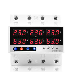 Limitatore <span class=keywords><strong>di</strong></span> corrente a quattro fili del protettore trifase 63A/100A AC380V sopra e sotto <span class=keywords><strong>tensione</strong></span> - Product Image 2