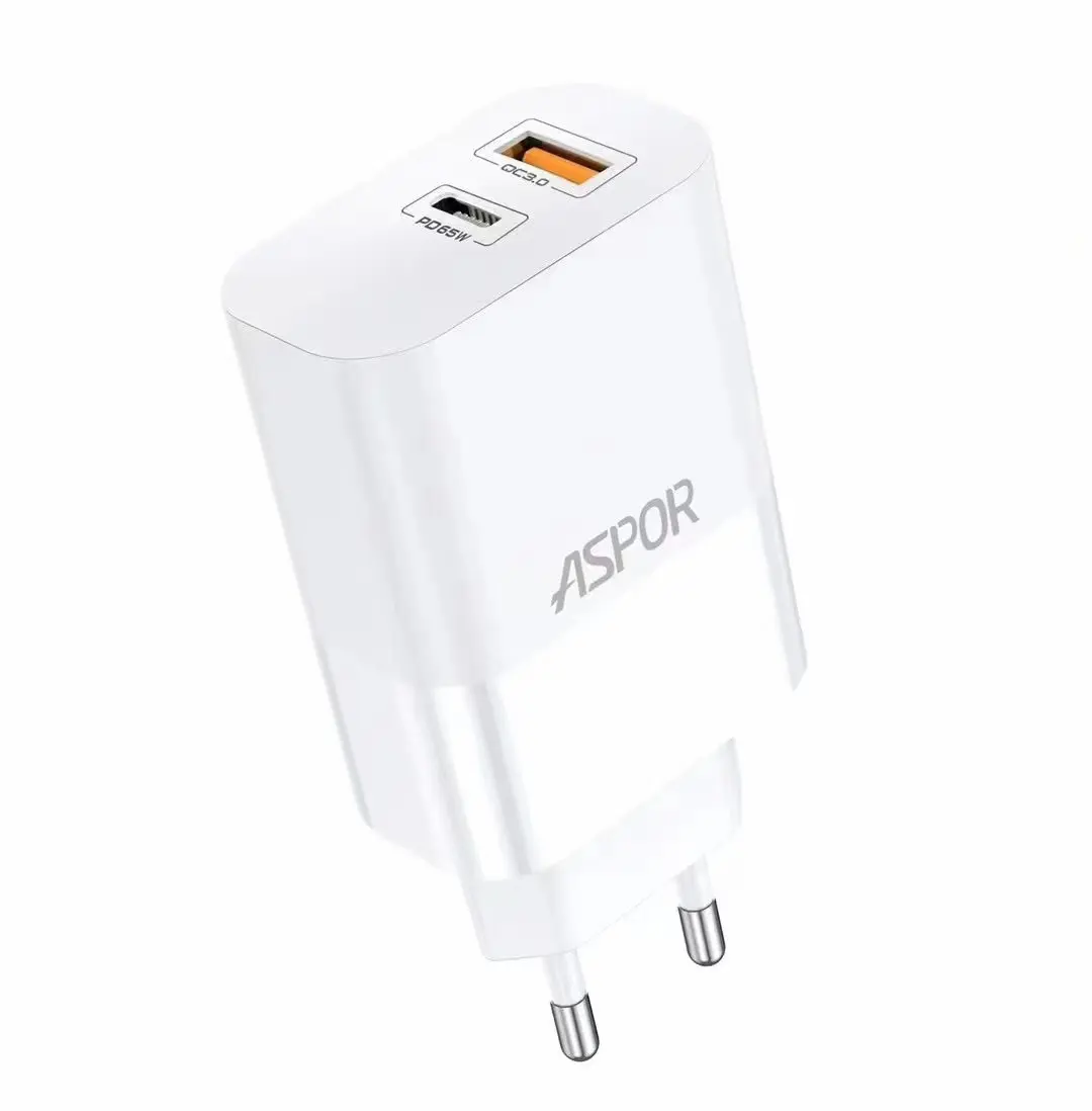 2022 ASPOR Hot Selling 65 W Super Fast charger can Charging Mobile Phones Laptops and Other Electronic Devices