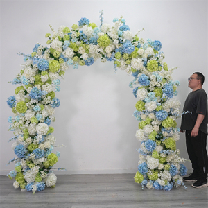 Customized <b>Artificial</b> Flowers Row arch Arrangement Wedding Backdrop Arches Decor Flower Arch - Product Image 1