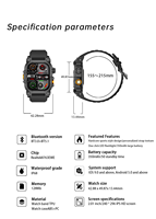 Reloj Inteligente S6 para Exteriores de la Mejor Calidad para Hombre, Pantalla IPS HD de 2.01'', Llamadas por Bluetooth, Resistente al Agua IP68, Linterna LED, Más de 100 Deportes, Frecuencia Cardíaca, CE FCC