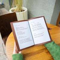 Protège-menu A4 en cuir PU tendance, porte-factures de luxe, couverture de livre de recettes, support de menu pour hôtels, restaurants et bars – Vente chaude