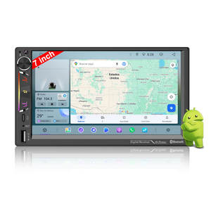 مشغل وسائط متعددة للسيارة بشاشة 7 بوصة، نظام أندرويد 14، كاربلاي لاسلكي، أندرويد أوتو، كاميرا خلفية، مدخل فيديو، مشغل وسائط متعددة عالمي للسيارات - Product Image 1