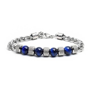 Pulsera de ojo de tigre de acero inoxidable, 8mm, cuentas de piedra, <span class=keywords><strong>2022</strong></span> - Product Image 5