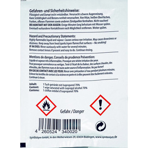 Toallitas de limpieza JUMBO de Isopropanol (70%), Paño 240x200mm, Airlaid suave - Product Image 1