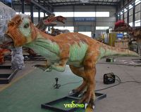 Modèle de dinosaure animatronique en caoutchouc fait main, Pachycephalosaurus réaliste pour exposition en parc à thème