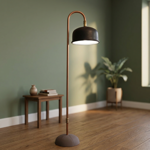 Industrial <b>Black</b> Metal Frame E27 LED Adjustable Height Floor Lamp with Square Glass <b>Shade</b> for Living Room Bedroom Entryway - Product Image 3