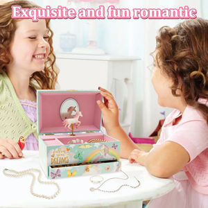 Musical Jewelry Storage <b>wood</b> <b>Box</b> Decorative Jewelry Organizer <b>Box</b> with Drawer Bracelet Ring Holder Case for Girls Birthday <b>Gift</b> - Product Image 5