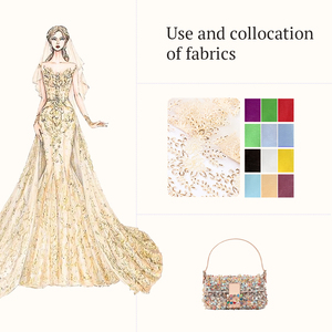 Modelos explosivos tela de encaje bordado elegante encanto Floral lentejuelas bordado tul tela de encaje para vestidos de quinceañera - Product Image 5