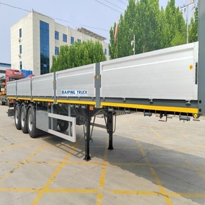 Semi-<span class=keywords><strong>remorque</strong></span> à ridelles BAIPING TRUCK, fabrication chinoise, haute qualité, 60 tonnes, 3 essieux, acier au carbone Q345, capacité de charge >30000 <span class=keywords><strong>kg</strong></span> - Product Image 6