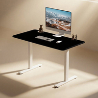 Bureau de jeu électrique réglable en hauteur automatique intelligent de haute qualité ergonomique avec éclairage LED RVB noir pour ordinateur de bureau