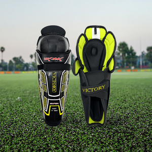 Protectores de Espinilla Elite Vik-Max Series OEM, Espuma de Doble Densidad Ventilada con Ajuste Anatómico, Equipo de Protección para Hockey - Product Image 1