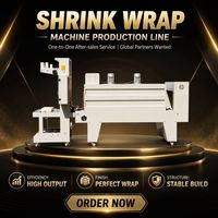 Machine d'emballage sous film rétractable semi-automatique, effet d'emballage sous film rétractable parfait pour l'eau en bouteille