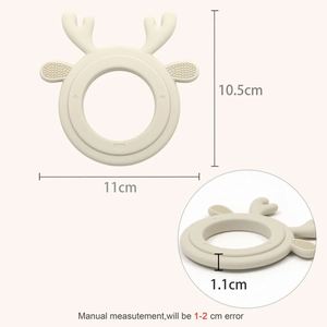 Nouveau jouet à mâcher pour bébés en silicone souple unisexe, motif cerf de dessin animé, sans BPA, de qualité alimentaire, forme personnalisée, emballage écologique - Product Image 6