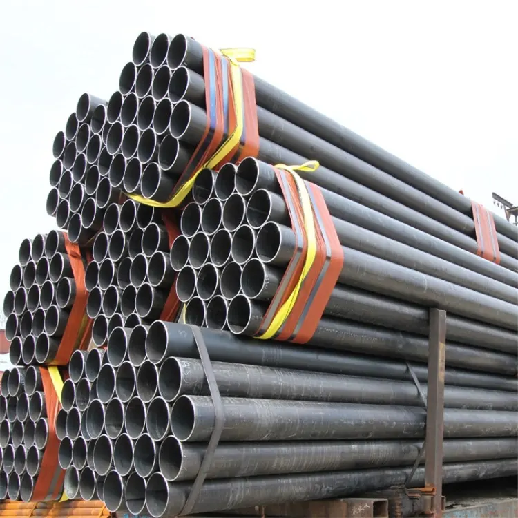 Tianjin High Quality Q235 Welded Steel round Pipes ERW Carbon Steel in Various Sizes Hot Rolled Welding Punching Services