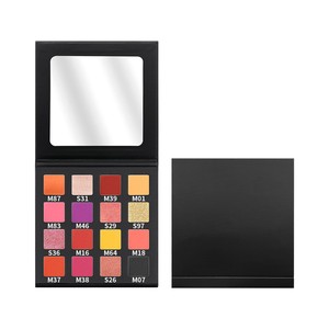 Palette de fards à paupières DIY mats, chatoyants et pailletés, 16 couleurs, boîte de 22 mm carrée avec miroir - Product Image 2