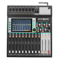 Console de mixage audio numérique X12 à 12 canaux avec écran tactile et télécommande multi-appareils pour système de sonorisation de scène en direct