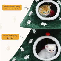 Stephan Roberts Arbre à chat multi-niveaux de style moderne avec poteaux à gratter et condos en peluche - Pour usage intérieur 52" H