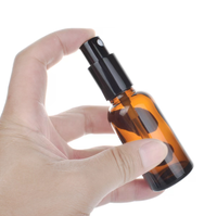 Flacon compte-gouttes en verre ambré de plusieurs tailles, bouchon pipette noir opaque, pour huiles essentielles, sérum facial, contenant cosmétique vide