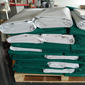Bâche de camion personnalisée imperméable et ignifuge, en PVC solide blanc, rouleau de bâche <span class=keywords><strong>avec</strong></span> œillets - Product Image 1